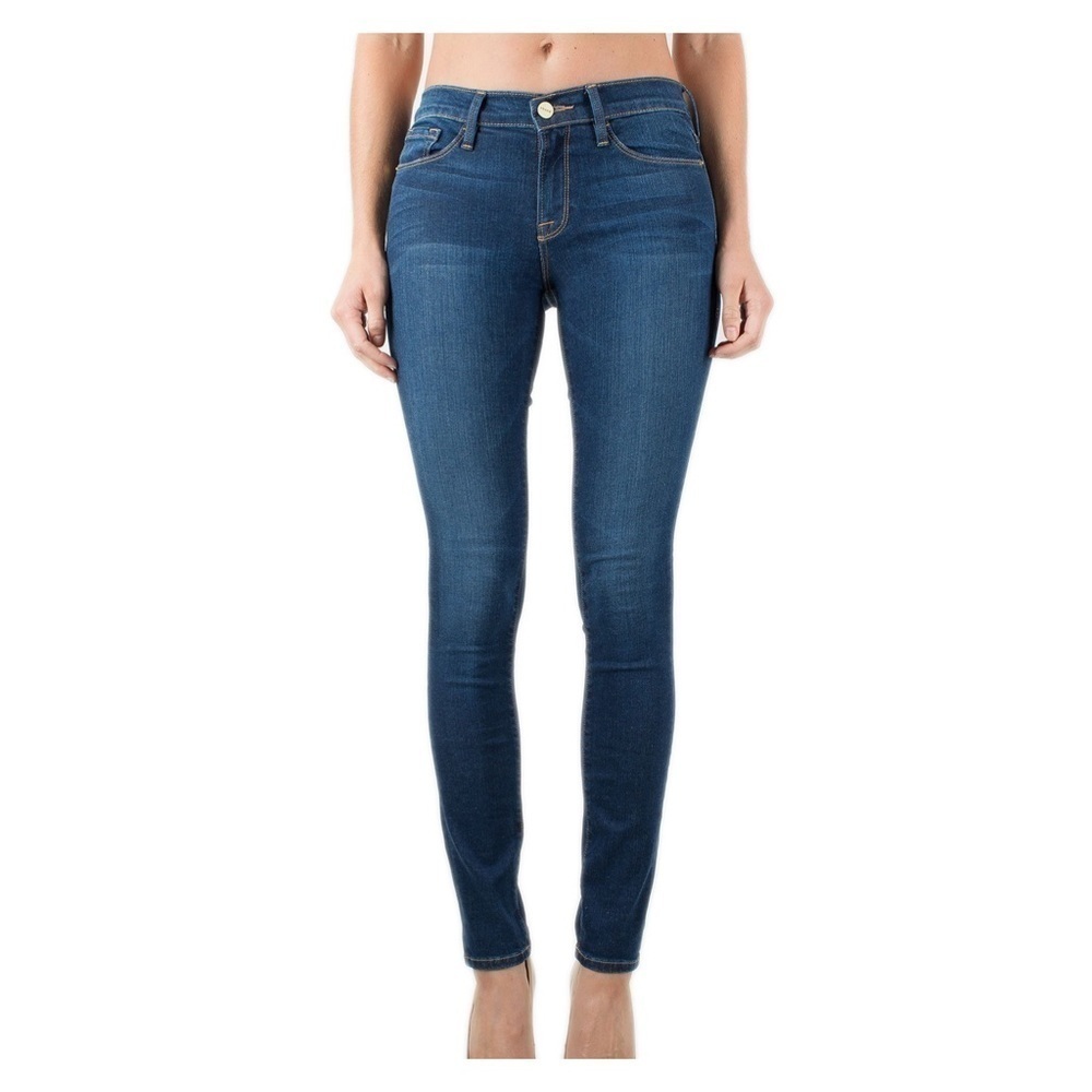 Frame Le Skinny De Jeanne Blue Jeans Stretch
